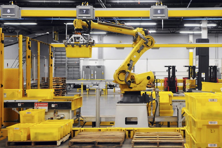 A machine in a factory Description automatically generated with low confidence